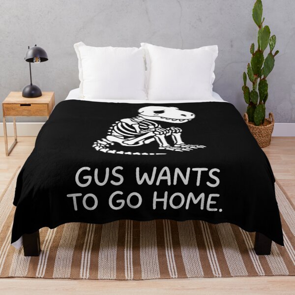 Item preview, Gus Wants To Go Home Sad Skeleton Pixel Art designed and sold by SplashTastic.