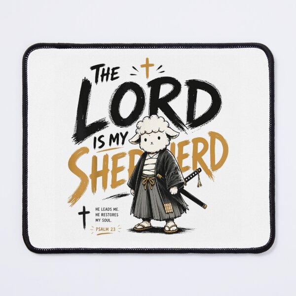 Item preview, The Lord Is My Shepherd Cute Samurai Lamb Psalm Twenty Three designed and sold by Taniyah Gomes.
