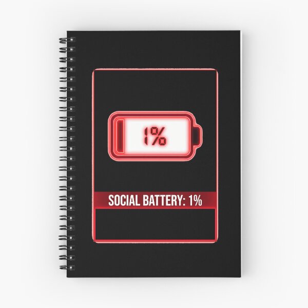 Item preview, 1 Percent Social Battery Empty Funny Introvert Warning Graphic designed and sold by WorldShop17.