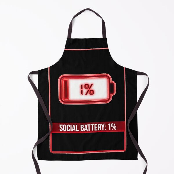 Item preview, 1 Percent Social Battery Empty Funny Introvert Warning Graphic designed and sold by WorldShop17.