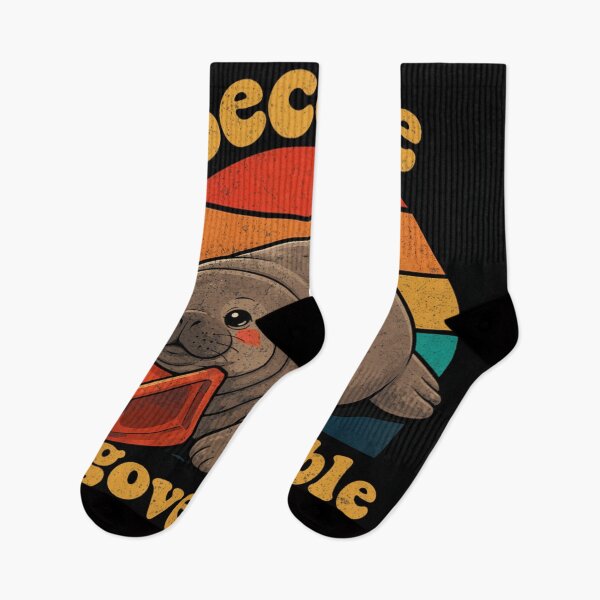 Item preview, Become Ungovernable Funny Seal Holding Traffic Cone Retro Sunset Style designed and sold by Taniyah Gomes.