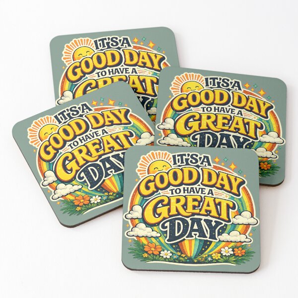 Item preview, It’s a Good Day to Have a Great Day – Retro Positive Rainbow Typography designed and sold by UndauntedDesign.