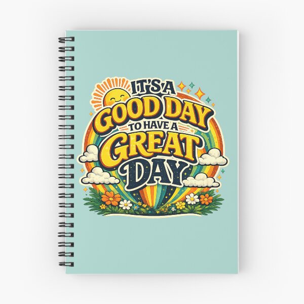 Item preview, It’s a Good Day to Have a Great Day – Retro Positive Rainbow Typography designed and sold by UndauntedDesign.