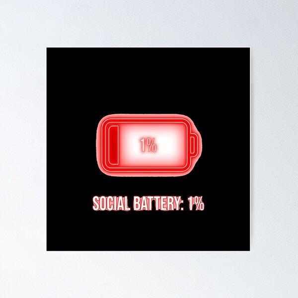 Item preview, Percent Social Battery Empty Funny Introvert Warning Graphic designed and sold by WorldShop17.