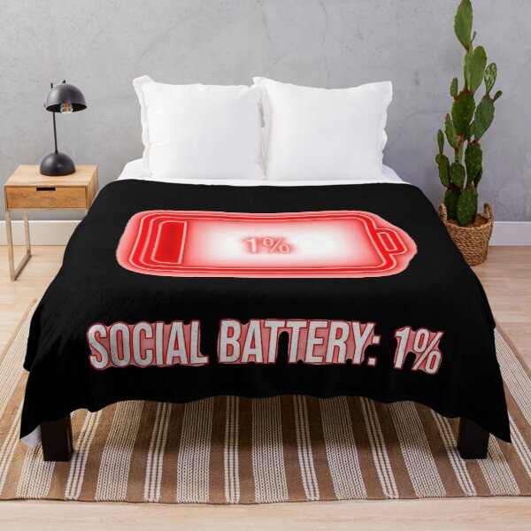Item preview, Percent Social Battery Empty Funny Introvert Warning Graphic designed and sold by WorldShop17.