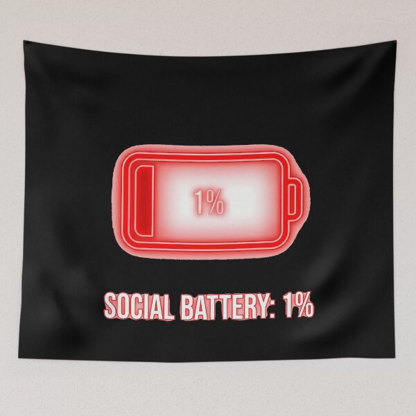 Item preview, Percent Social Battery Empty Funny Introvert Warning Graphic designed and sold by WorldShop17.