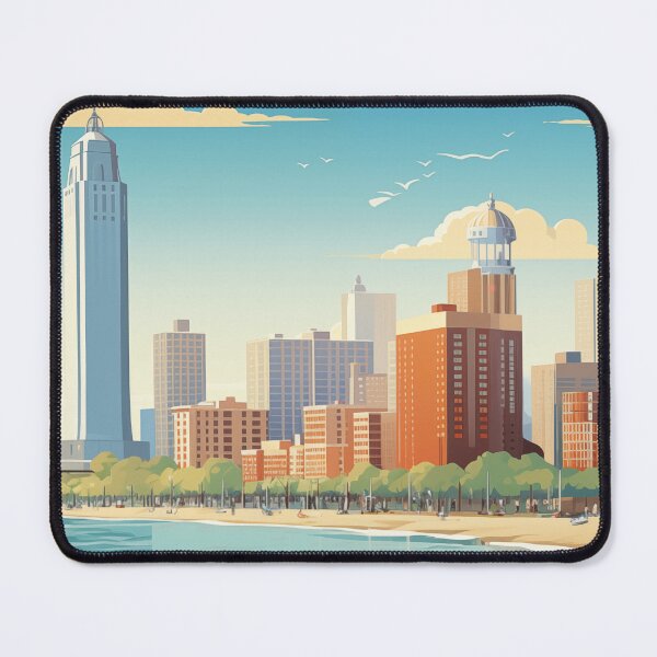 Item preview, New Jersey, Coastal Skyline Wall Art designed and sold by MarkedArtPrints.