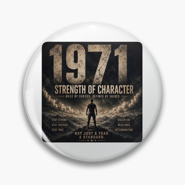 Item preview, 1971 Strength of Character Vintage Birthday Design designed and sold by JMDG Studio.