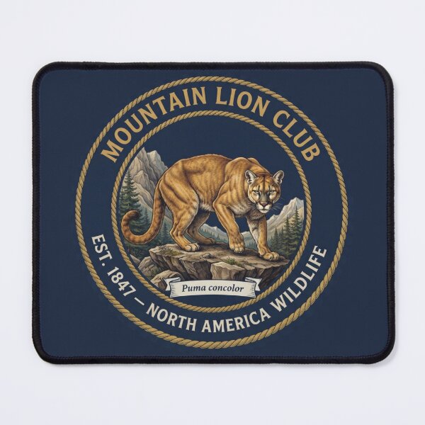 Item preview, Mountain Lion Club Vintage Badge North American Wildlife designed and sold by CalmCapy Co.