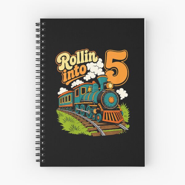 Item preview, Rollin Into Five Cute Vintage Steam Train Fifth Birthday Party designed and sold by MassonCalepon.