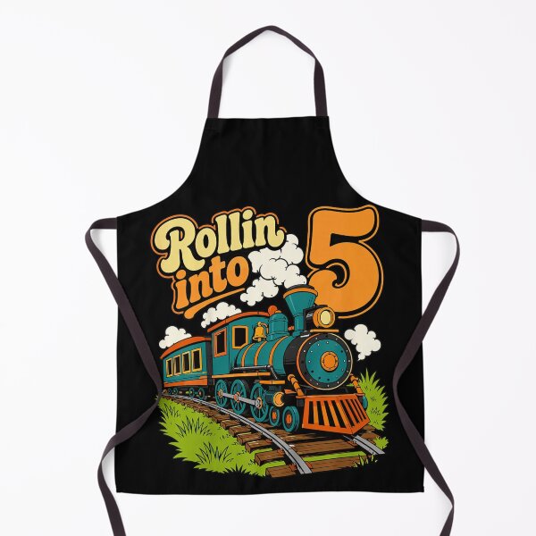 Item preview, Rollin Into Five Cute Vintage Steam Train Fifth Birthday Party designed and sold by MassonCalepon.