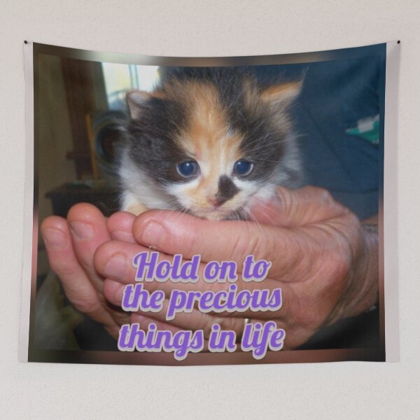 Item preview, Cute Calico Kitten Inspirational Cat Design designed and sold by Blackfire's Witchy Wonders.