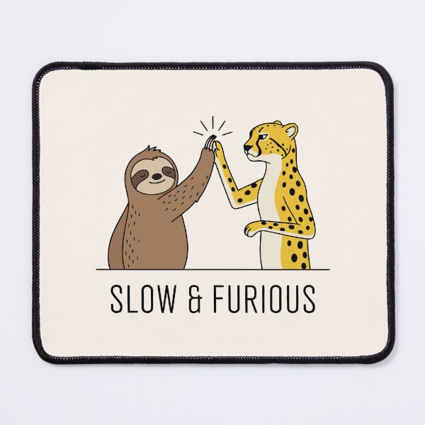 Item preview, Slow and Furious Sloth and Cheetah High Five Cute Animal designed and sold by Amir Faysal.