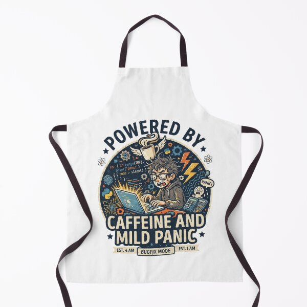 Item preview, Powered by caffeine and mild panic. designed and sold by Niutown.