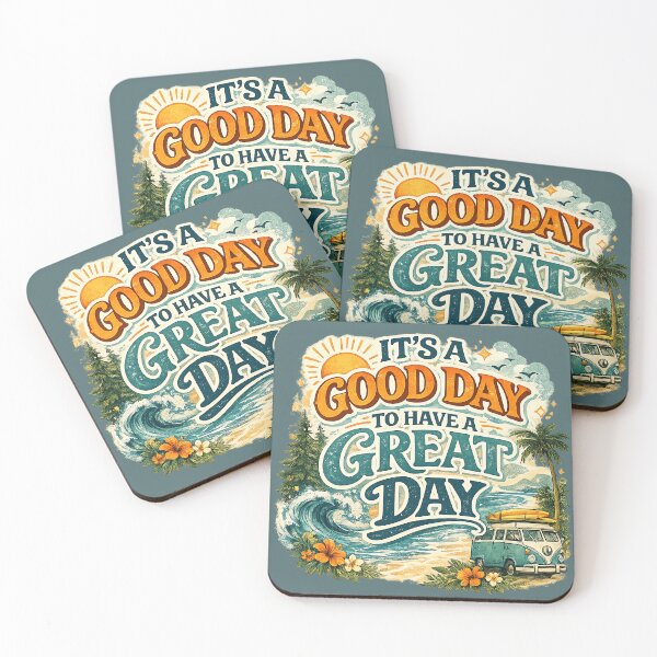 Item preview, It’s a Good Day to Have a Great Day | Retro Beach Surf Van Typography designed and sold by UndauntedDesign.