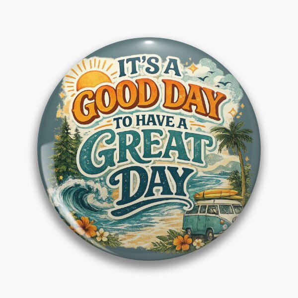 Item preview, It’s a Good Day to Have a Great Day | Retro Beach Surf Van Typography designed and sold by UndauntedDesign.