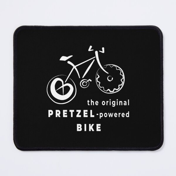 Item preview, Pretzel Powered Bike - Funny Bicycle Gift for Cyclists, Pretzel Lovers and Food FansPowered by Passion Ride Every Day White Bicycle Line Art | Minimal Cycling Apparel & Gift designed and sold by unique art and design.