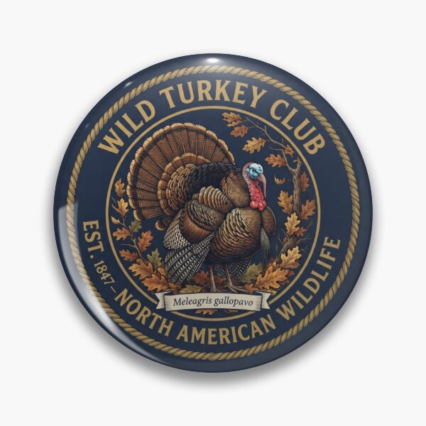 Item preview, Wild Turkey Club Vintage Badge North American Wildlife designed and sold by CalmCapy Co.