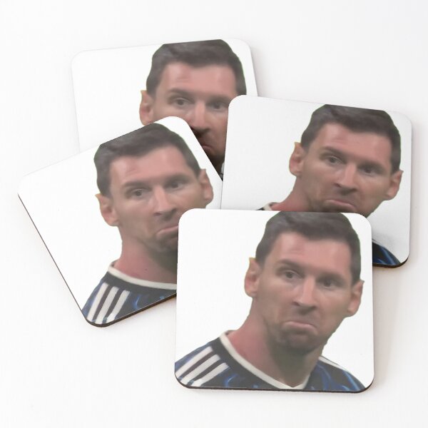 Item preview, Messi "Your Time Is Coming" Meme Face - Funny Football Viral Nod designed and sold by HelloCal.