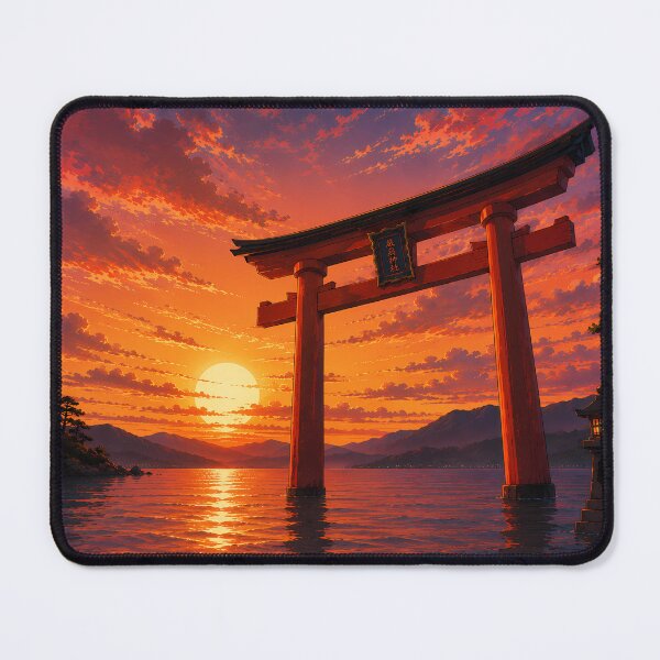 Item preview, Eternal Crimson Sunset - Floating Torii Gate designed and sold by キンタロウ インク.