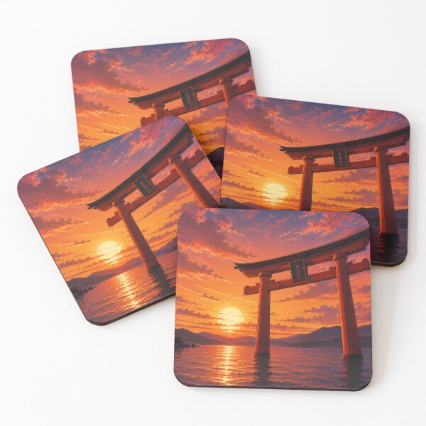 Item preview, Eternal Crimson Sunset - Floating Torii Gate designed and sold by キンタロウ インク.