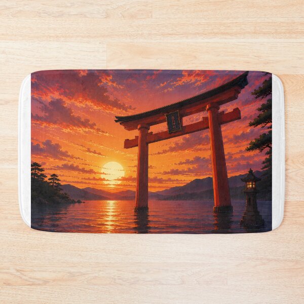 Item preview, Eternal Crimson Sunset - Floating Torii Gate designed and sold by キンタロウ インク.
