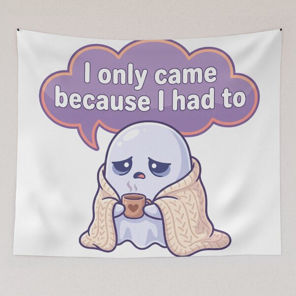 Item preview, Cute Ghost Coffee I Only Came Because I Had To Funny Introvert designed and sold by WorldShop17.
