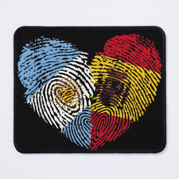 Item preview, Argentina Germany Fingerprint Heart Flag Friendship Pride Design designed and sold by LizzyKeiko.