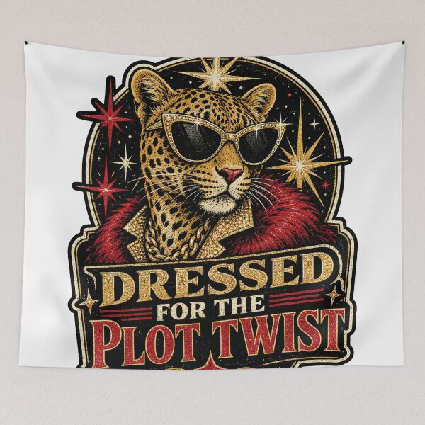 Item preview, Dressed for the Plot Twist Glamorous Retro Leopard designed and sold by Peak Pop Studio..