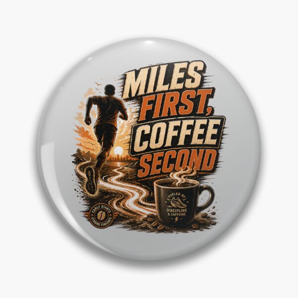 Item preview, Running Coffee Lover Miles First Coffee Second designed and sold by pradeepvisuals.