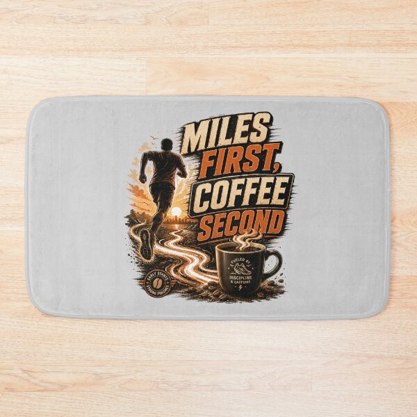 Item preview, Running Coffee Lover Miles First Coffee Second designed and sold by pradeepvisuals.