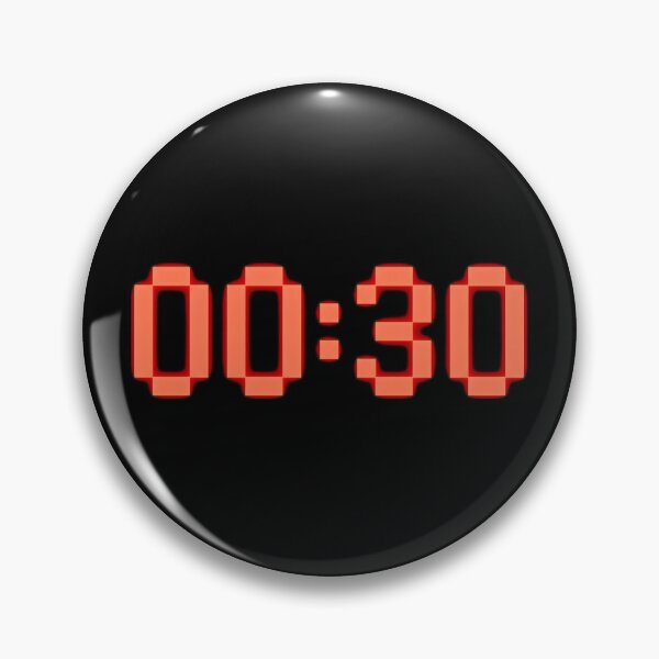Item preview, Neon Red Digital Timer 00 30 Clock Cyberpunk Aesthetic designed and sold by SplashTastic.