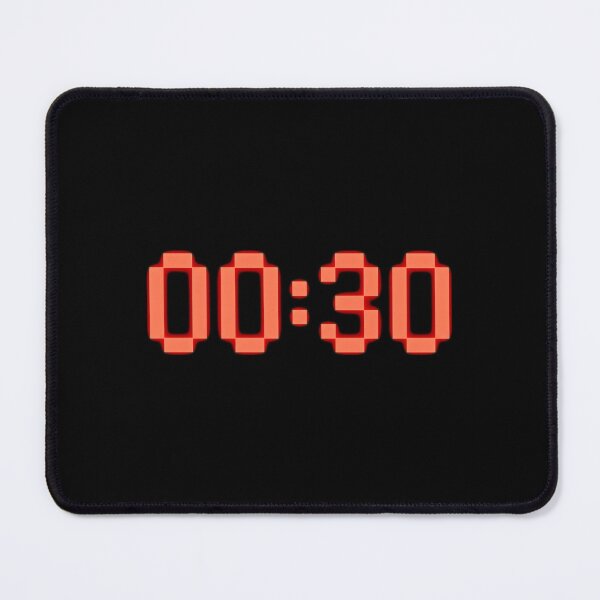 Item preview, Neon Red Digital Timer 00 30 Clock Cyberpunk Aesthetic designed and sold by SplashTastic.