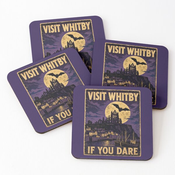Item preview, Visit Whitby If You Dare - Vintage Gothic Halloween Travel Poster Design designed and sold by bumbledown.