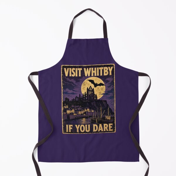 Item preview, Visit Whitby If You Dare - Vintage Gothic Halloween Travel Poster Design designed and sold by bumbledown.