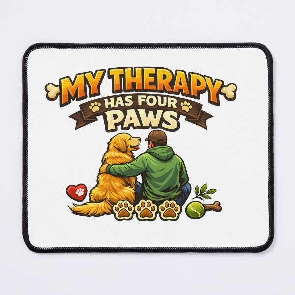 Item preview, My Therapy Has Four Paws – Golden Retriever Companionship Design, Emotional Support Dog Gift Shirt designed and sold by Sahil Randhawa.
