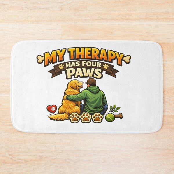 Item preview, My Therapy Has Four Paws – Golden Retriever Companionship Design, Emotional Support Dog Gift Shirt designed and sold by Sahil Randhawa.
