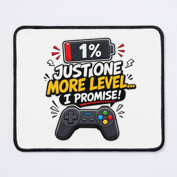 Item preview, gamer play station Just One More Level Gamer T-Shirt - Low Battery Controller Design designed and sold by Uglyandcute.