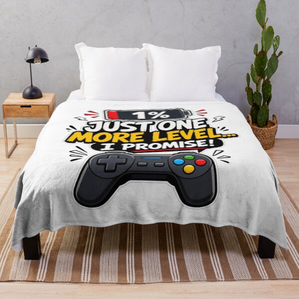 Item preview, gamer play station Just One More Level Gamer T-Shirt - Low Battery Controller Design designed and sold by Uglyandcute.