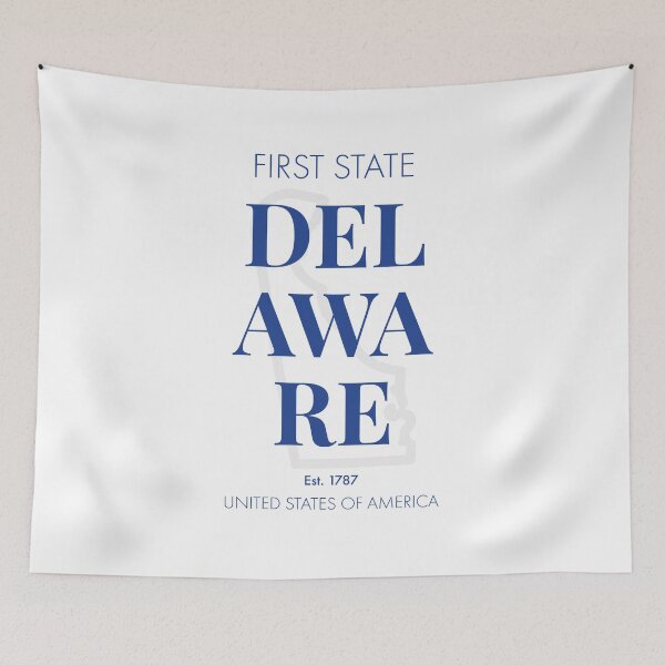 Item preview, Delaware, Modern Typographic Wall Art designed and sold by MarkedArtPrints.