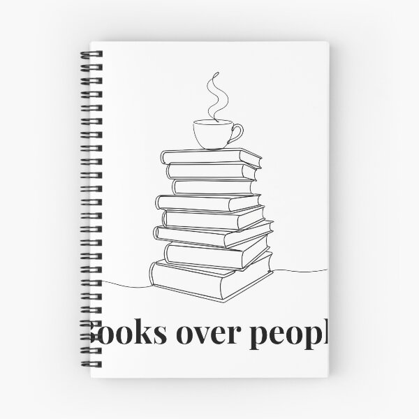 Item preview, Books Over People Aesthetic Line Art Introvert Bookworm Reading designed and sold by WorldShop17.