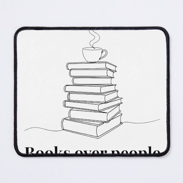 Item preview, Books Over People Aesthetic Line Art Introvert Bookworm Reading designed and sold by WorldShop17.
