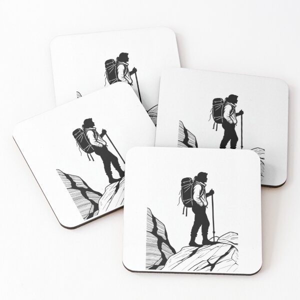Item preview, Art - Hiker Silhouette, Aesthetic of Antique Engraving designed and sold by Reverso-Design.