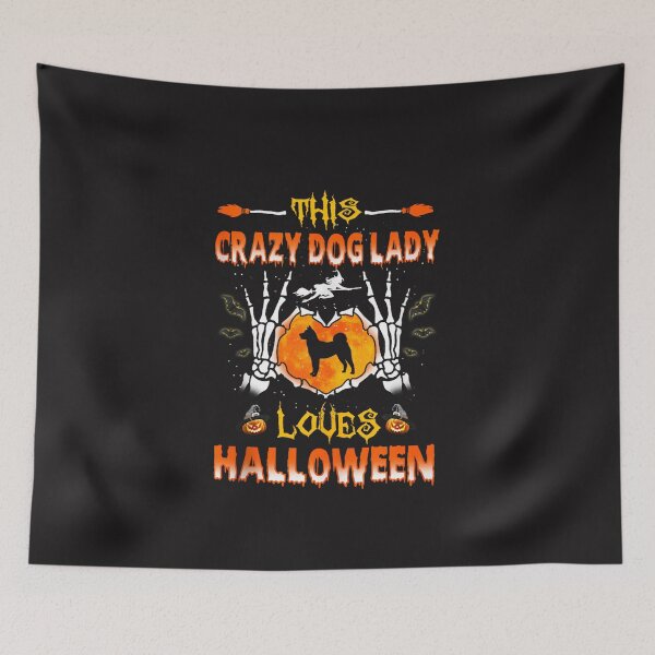Item preview, Funny Akita Halloween Dog Lover Vintage Crazy Dog Lady Costume Design designed and sold by kiralynstration.
