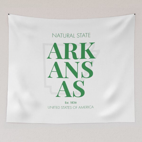 Item preview, Arkansas, Modern Typographic Wall Art designed and sold by MarkedArtPrints.