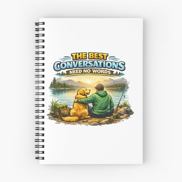Item preview, The Best Conversations Need No Words – Golden Retriever Outdoor Lake Scene, Dog & Owner Design designed and sold by Sahil Randhawa.