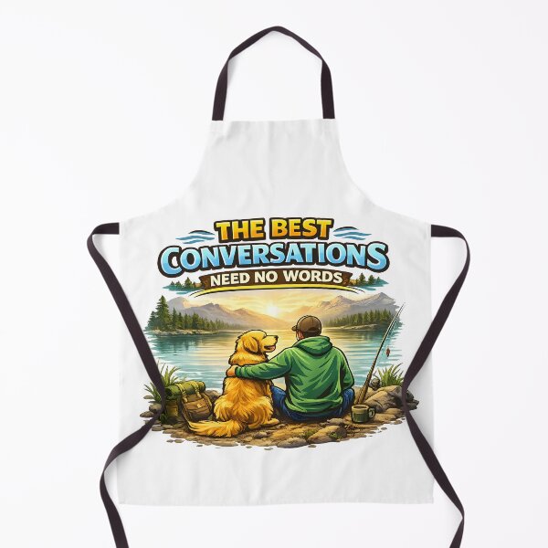 Item preview, The Best Conversations Need No Words – Golden Retriever Outdoor Lake Scene, Dog & Owner Design designed and sold by Sahil Randhawa.