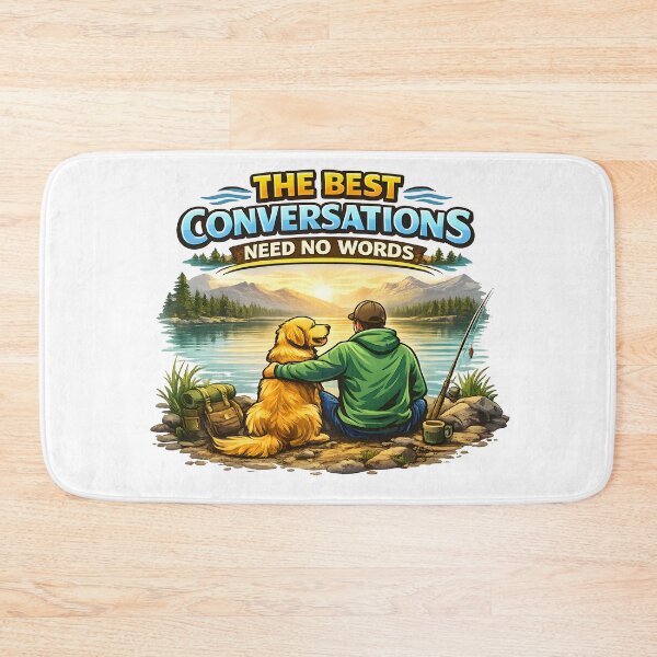 Item preview, The Best Conversations Need No Words – Golden Retriever Outdoor Lake Scene, Dog & Owner Design designed and sold by Sahil Randhawa.