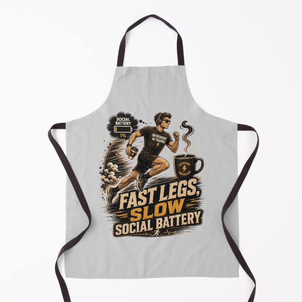 Item preview, Fast Legs Slow Social Battery Runner designed and sold by pradeepvisuals.