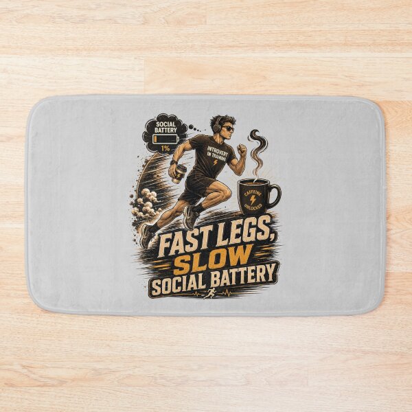 Item preview, Fast Legs Slow Social Battery Runner designed and sold by pradeepvisuals.